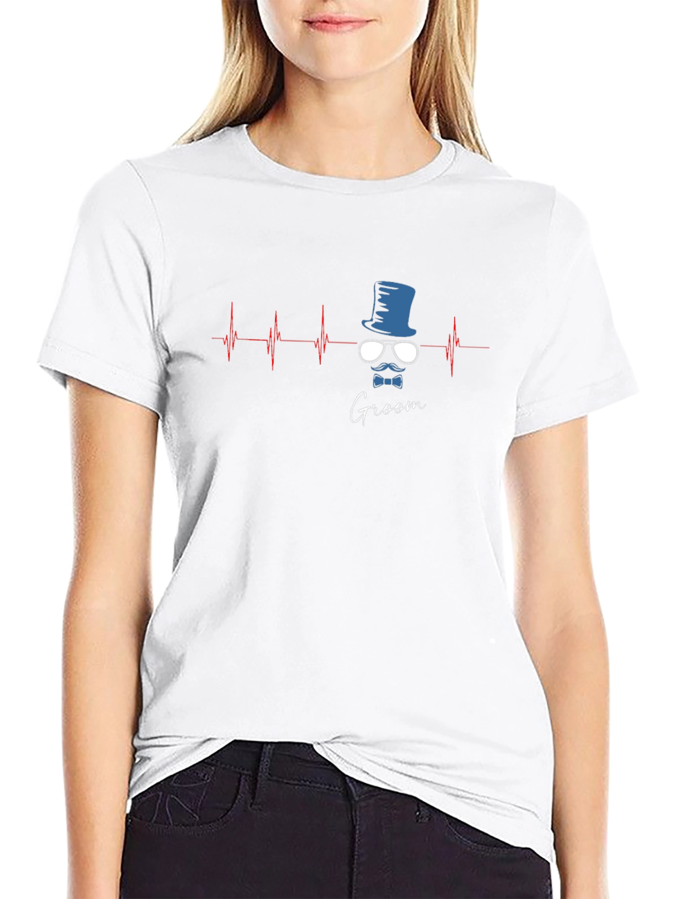 Groom Heartbeat Graphic T-Shirt