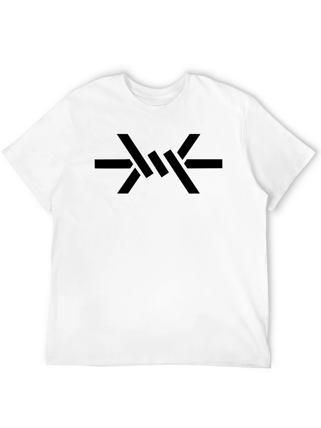 Barbed Wire Graphic Print Black T-Shirt