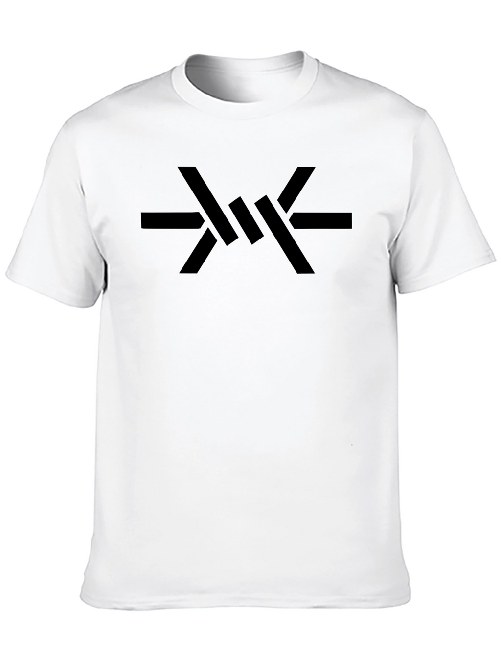 Barbed Wire Graphic Print Black T-Shirt