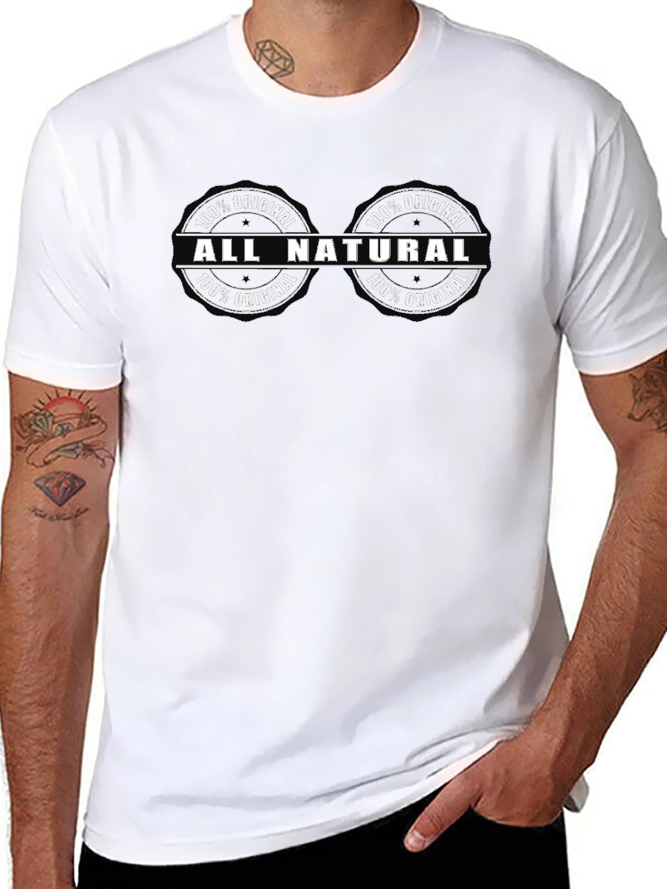 All Natural 100% Original Black T-Shirt