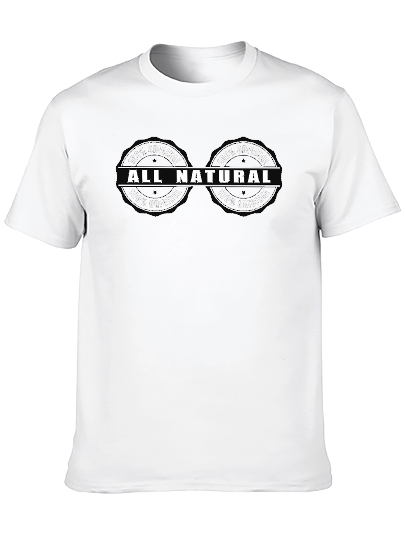 All Natural 100% Original Black T-Shirt
