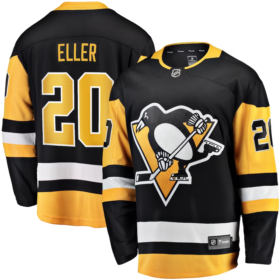 Men's Pittsburgh Penguins Lars Eller #20 Black Player Game Jerseys