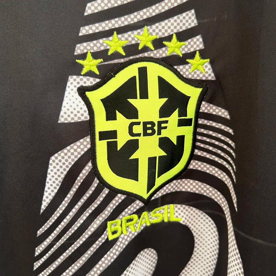 2026/27 Brazil Goalkeeper Fans Soccer Jersey Detail 2