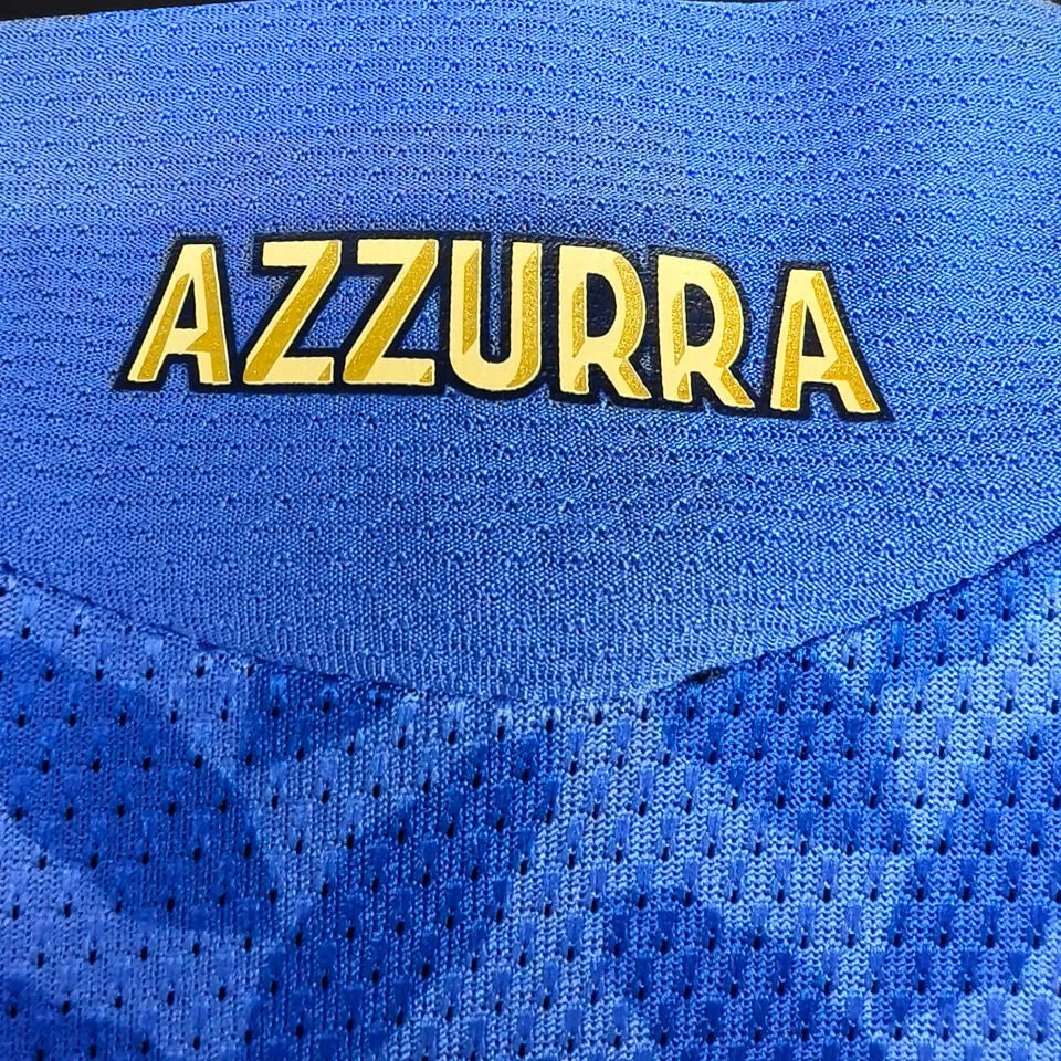 2026/27 Italy Home Blue Player Version Soccer Jersey Detail 2