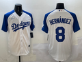 Men's Los Angeles Dodgers Enrique Hernandez #8 White Game Player Jerseys