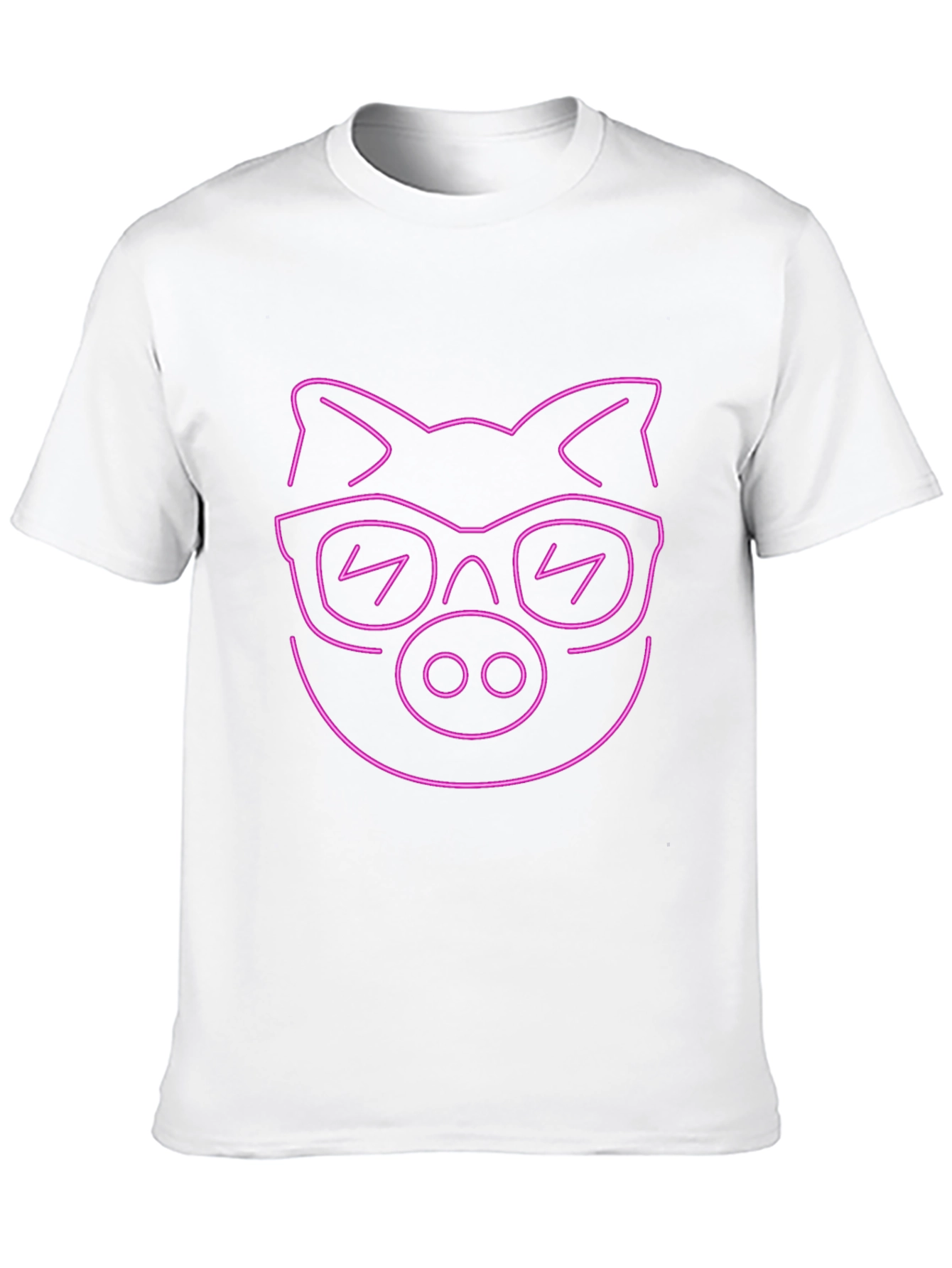 Cool Pig Neon Graphic Black T-Shirt