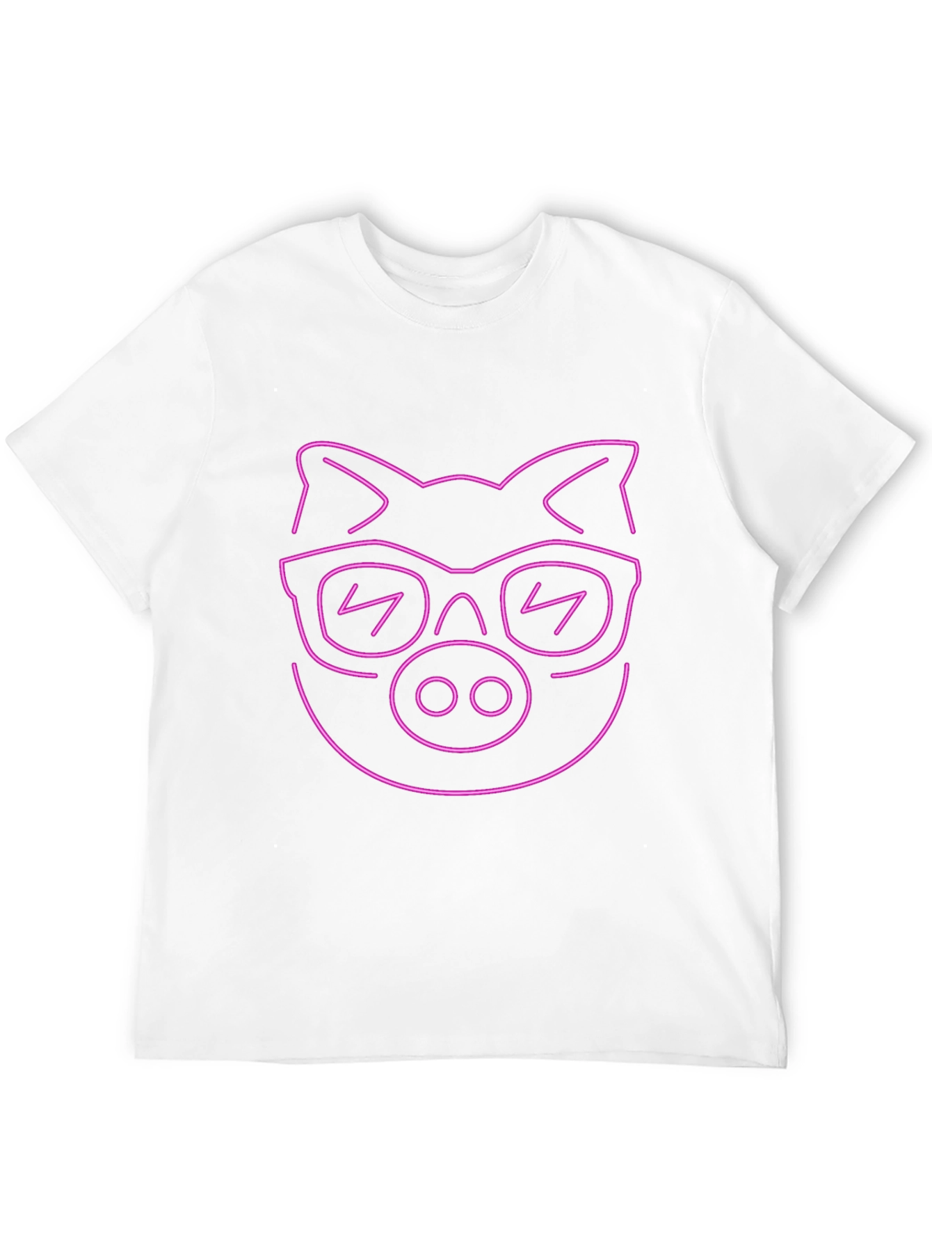 Cool Pig Neon Graphic Black T-Shirt