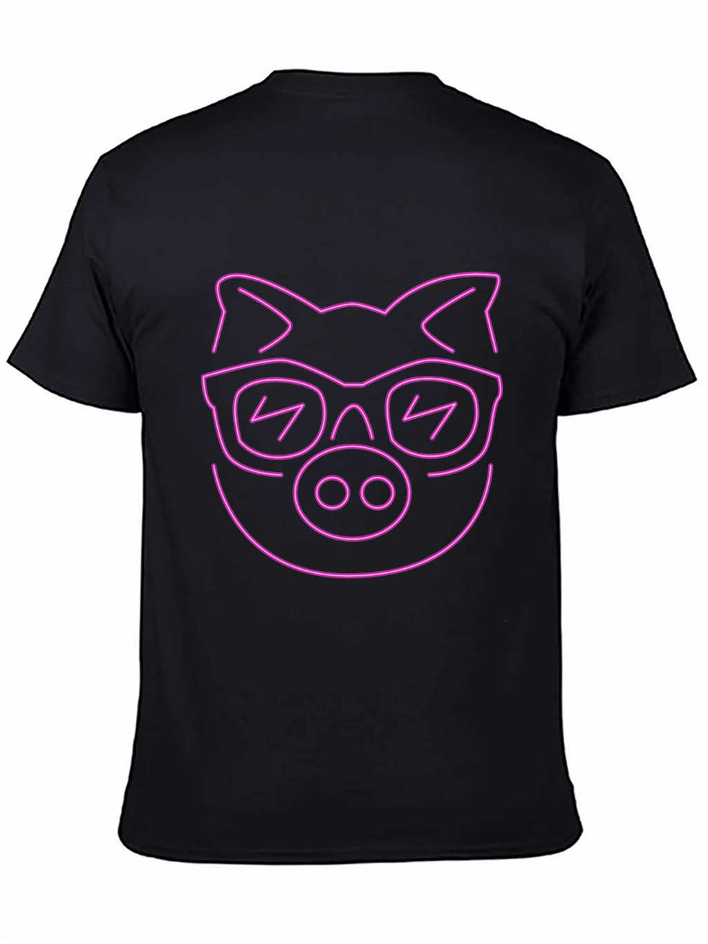Cool Pig Neon Graphic Black T-Shirt