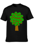 Apple Tree Graphic Black T-Shirt