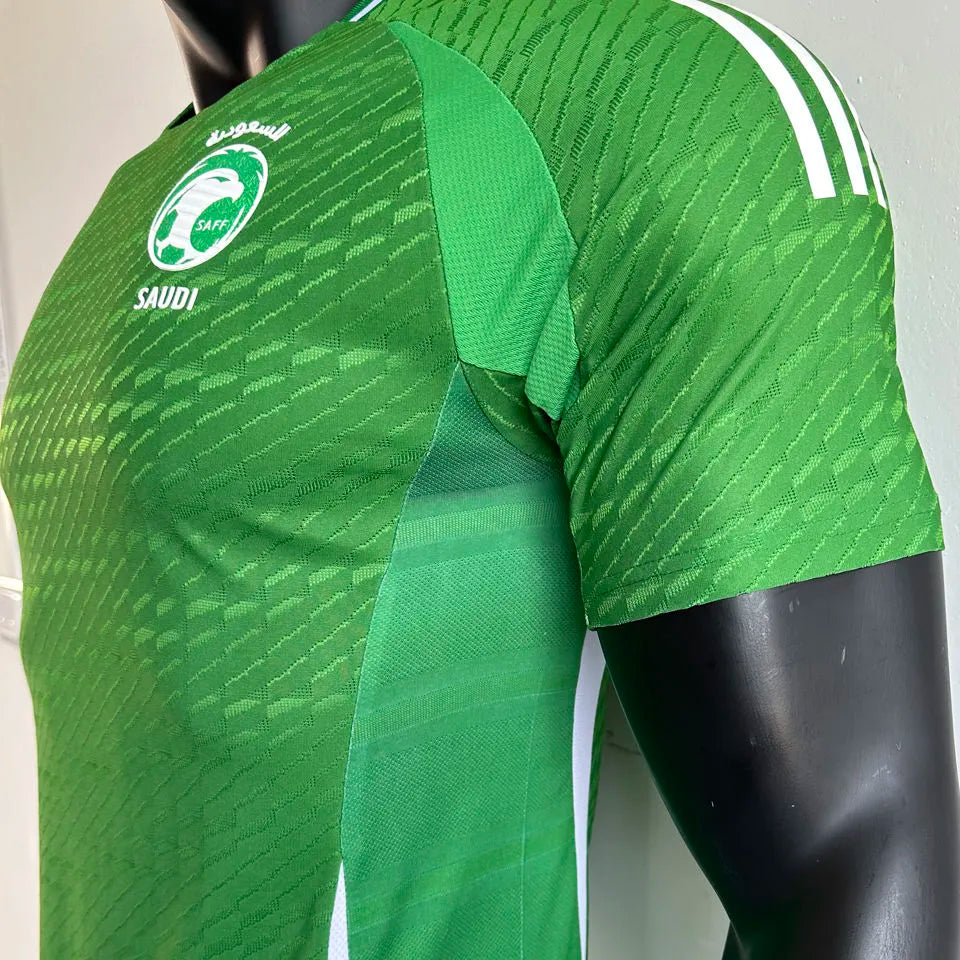2024 Saudi Arabia Home Green Player Version Soccer Jersey Detail 2