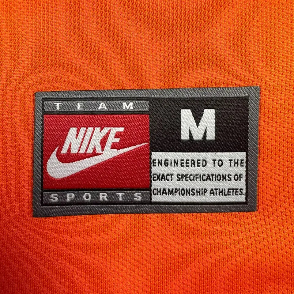 1998 NL Home Orange Long Sleeve Retro Soccer Jersey Detail 3