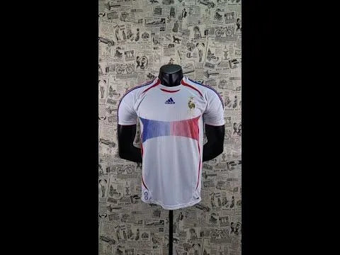 2006 France Away White Retro Soccer Jersey Back