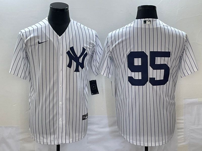 Men's New York Yankees Oswaldo Cabrera #95 White Replica Player Name Jerseys