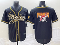 Men's Pittsburgh Pirates Black Replica Team Jerseys Joint Edition