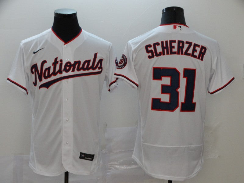 Men's Washington Nationals Max Scherzer #31 White Alternate Game Jerseys