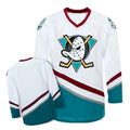 Men's Anaheim Ducks White/Blue Line Blank Player Jerseys