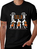 Cello Players Graphic T-Shirt - Musician Tee