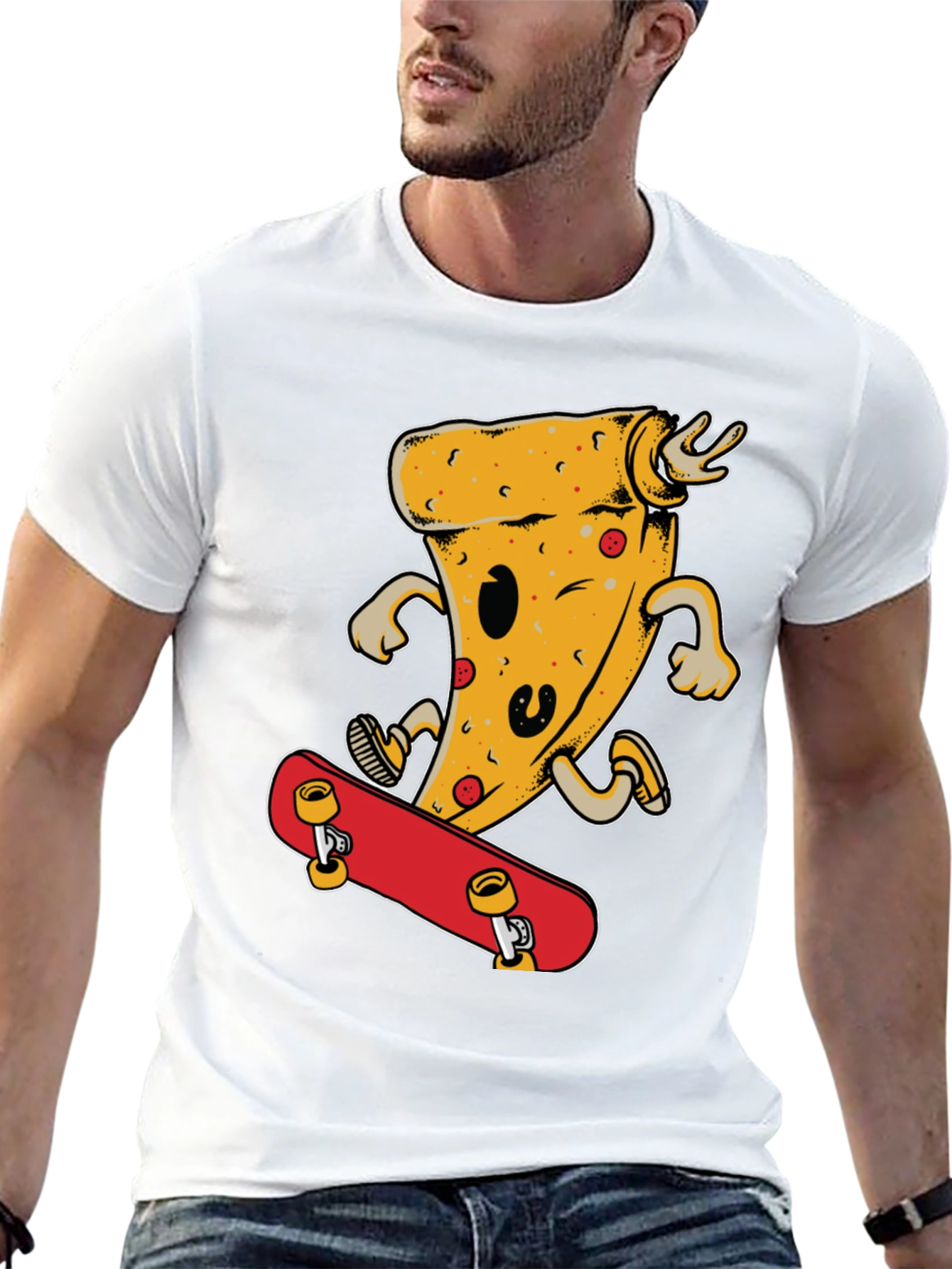 Pizza Skateboard T-Shirt - Fun & Stylish