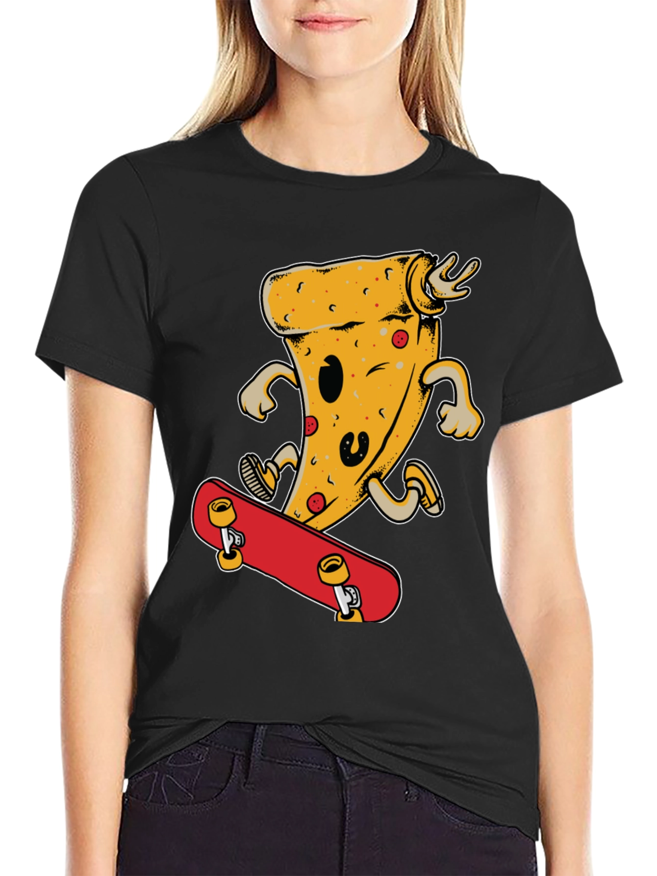 Pizza Skateboard T-Shirt - Fun & Stylish