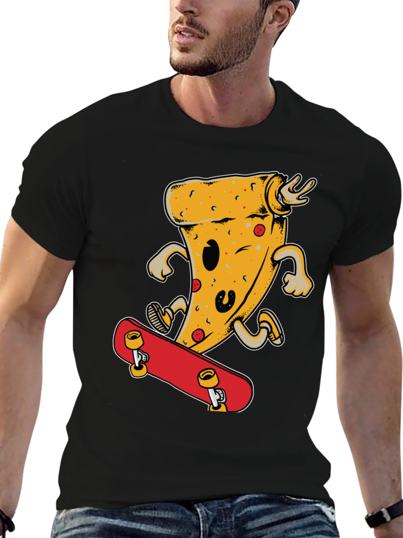Pizza Skateboard T-Shirt - Fun & Stylish
