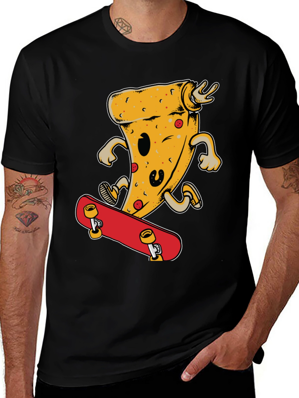 Pizza Skateboard T-Shirt - Fun & Stylish