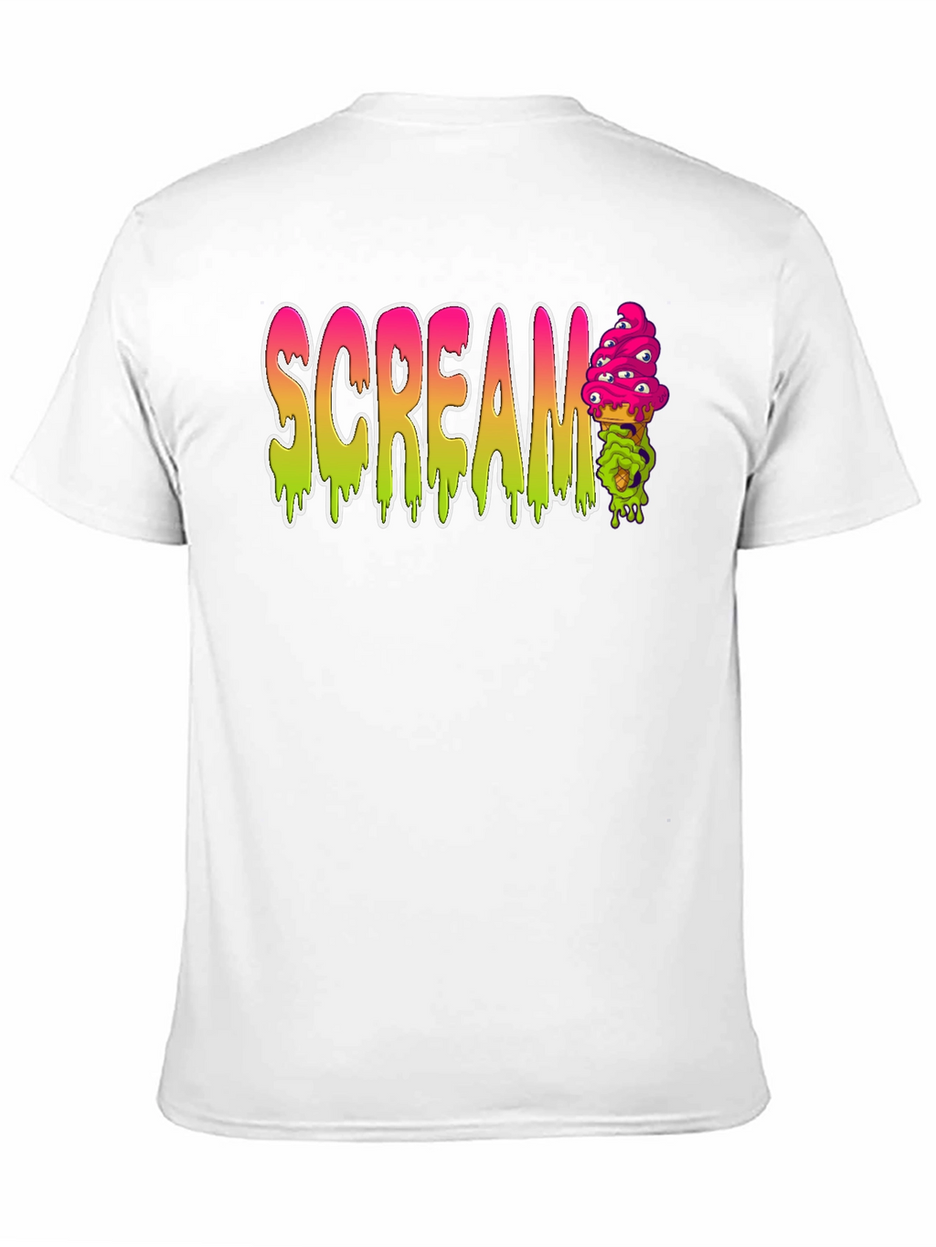 Scream Ice Cream Mens Black T-Shirt