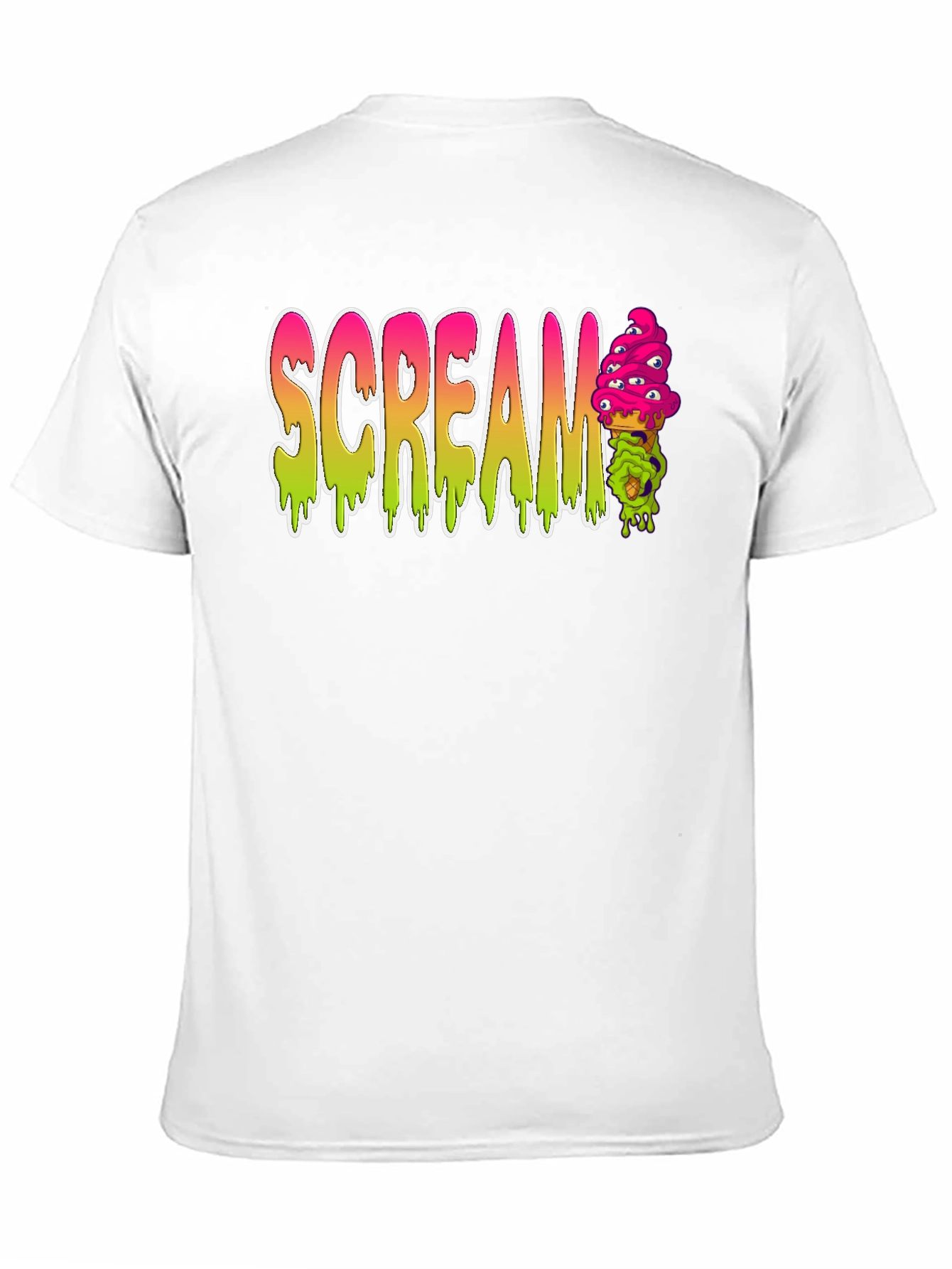 Scream Ice Cream Mens Black T-Shirt