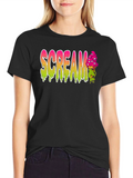 Scream Ice Cream Mens Black T-Shirt