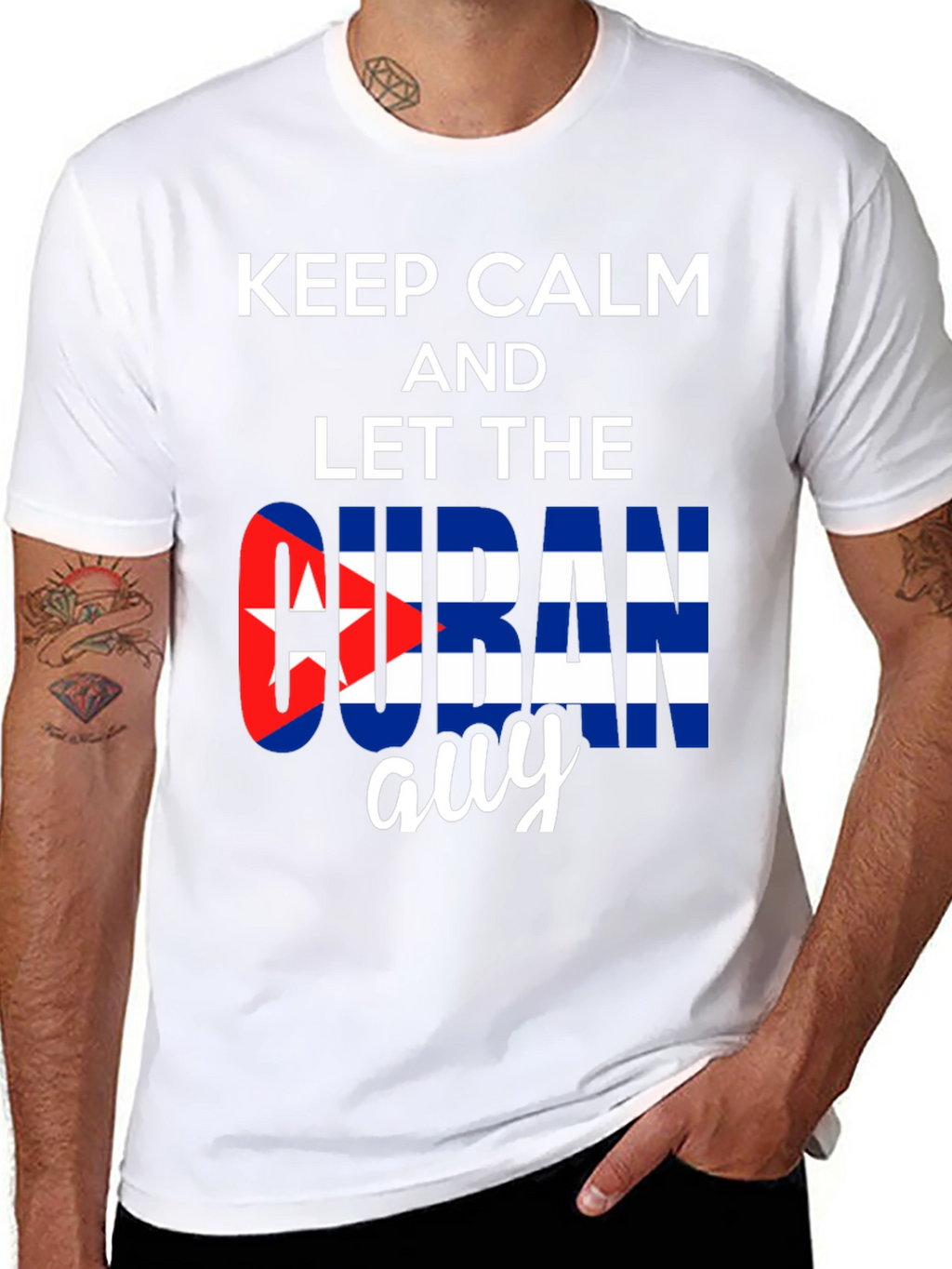 Keep Calm Cuban Guy T-Shirt - Stylish Patriotic Tee