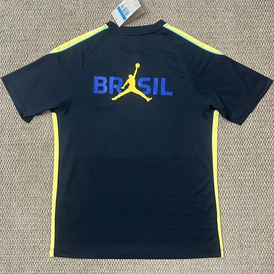 2026/27 Brazil Special Edition Black Fans Soccer Jersey Detail 1