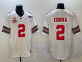Men's Ohio State Buckeyes Emeka Egbuka #2 White 2025 CFP Final National Champions Patch F.U.S.E. Jersey
