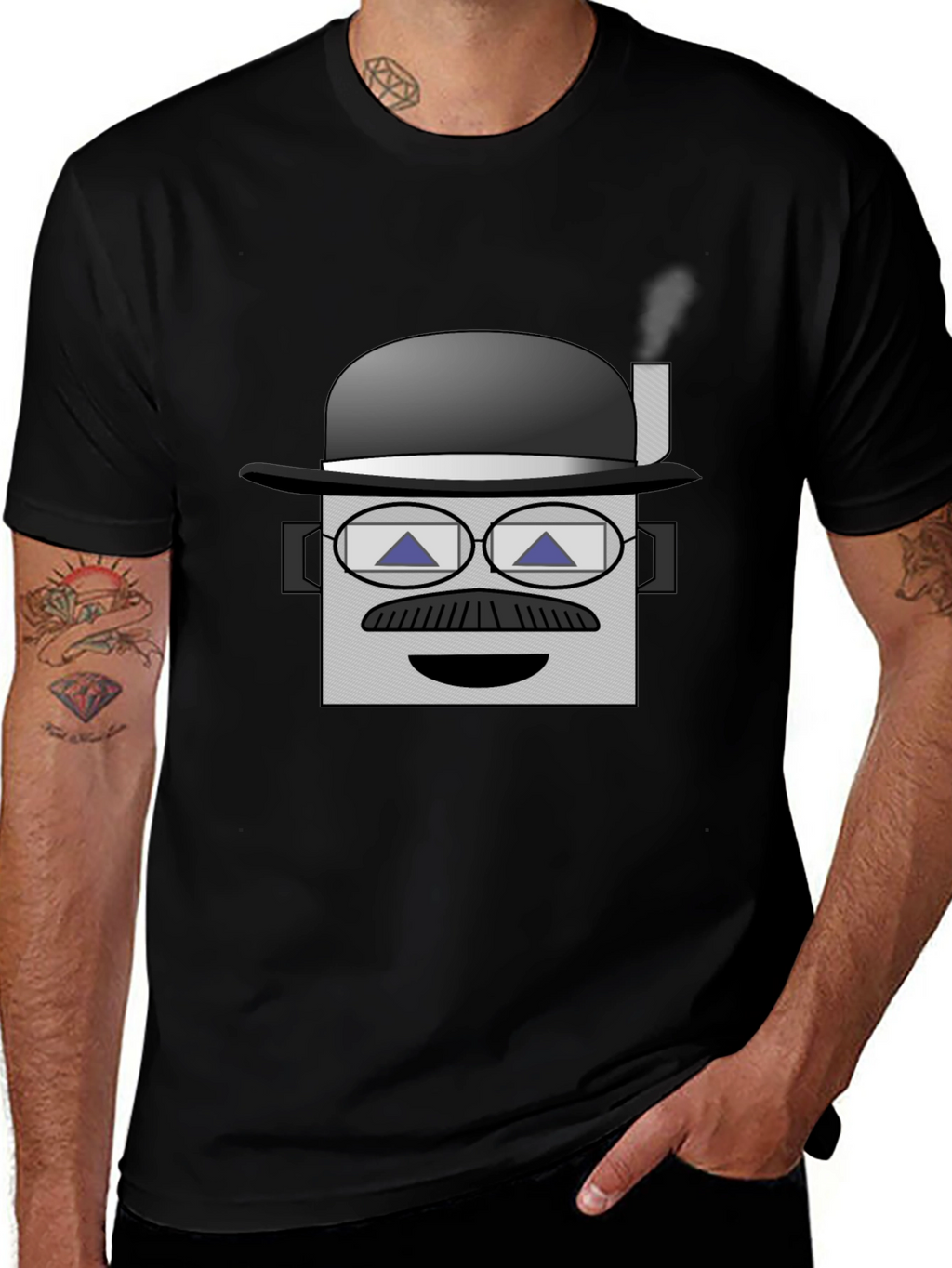 Geometric Bowler Hat T-Shirt