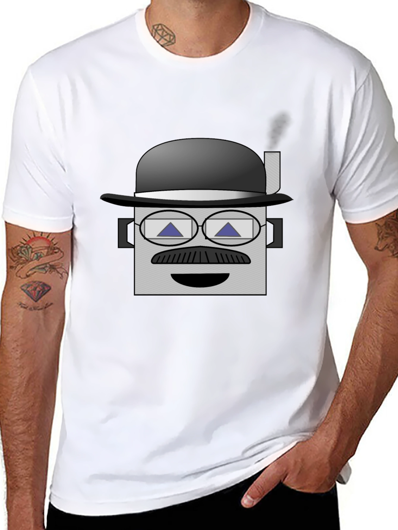 Geometric Bowler Hat T-Shirt