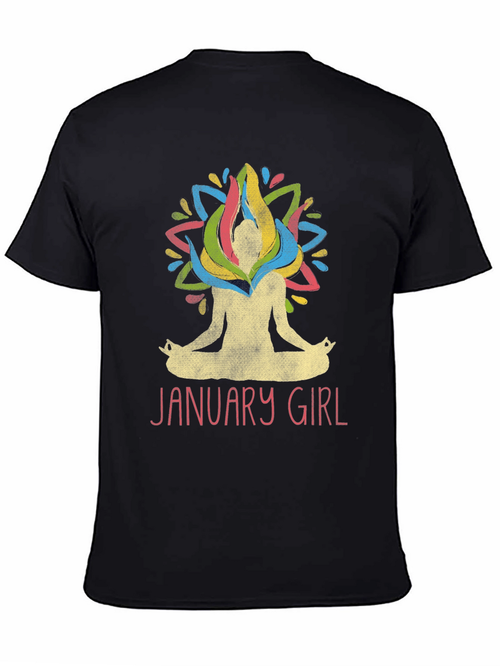 January Girl Meditation T-Shirt Yoga Lotus Birthday Tee