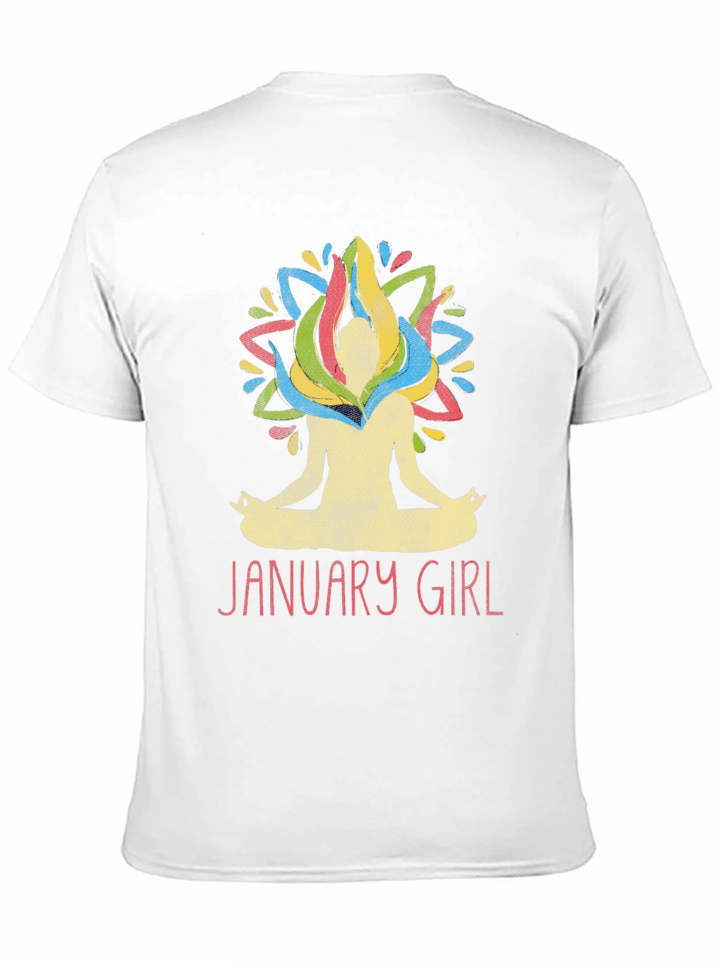 January Girl Meditation T-Shirt Yoga Lotus Birthday Tee