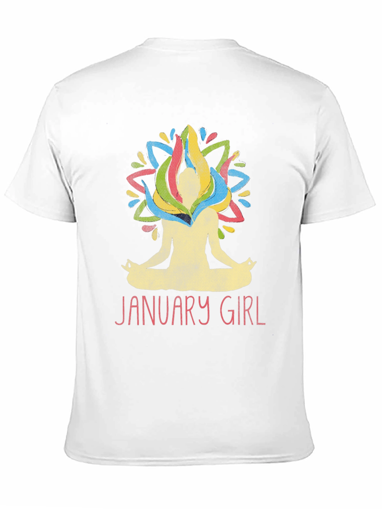 January Girl Meditation T-Shirt Yoga Lotus Birthday Tee