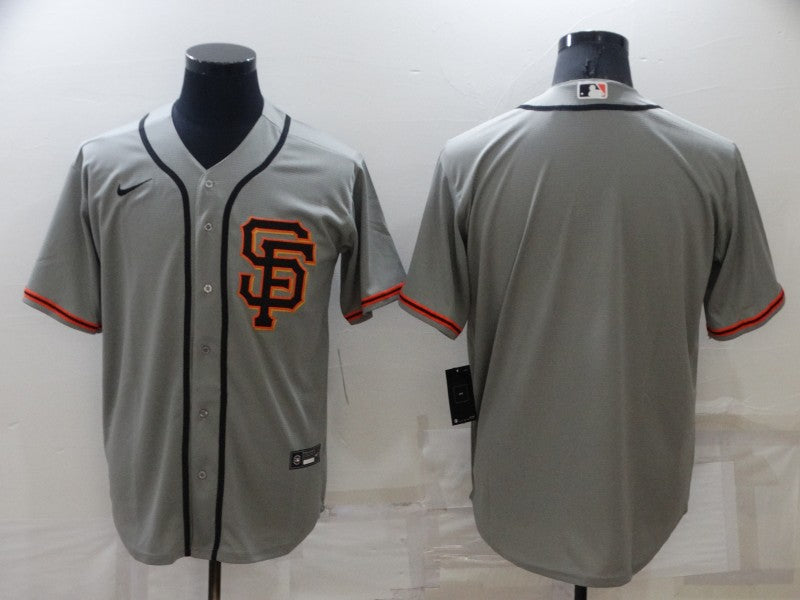 Men's San Francisco Giants Gray Road Replica Blank Jerseys