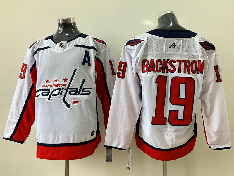 Men's Washington Capitals Nicklas Backstrom #19 White Home Breakaway Player Jerseys