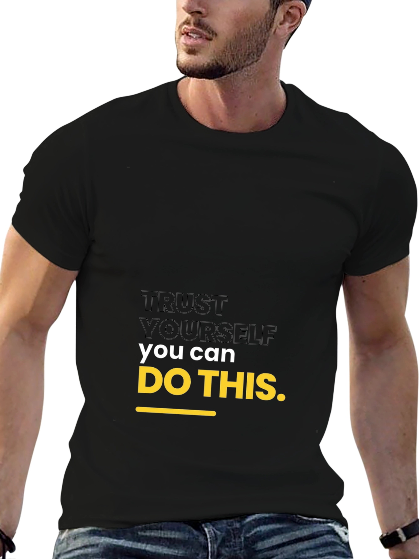 Motivational Black T-Shirt: Trust Yourself