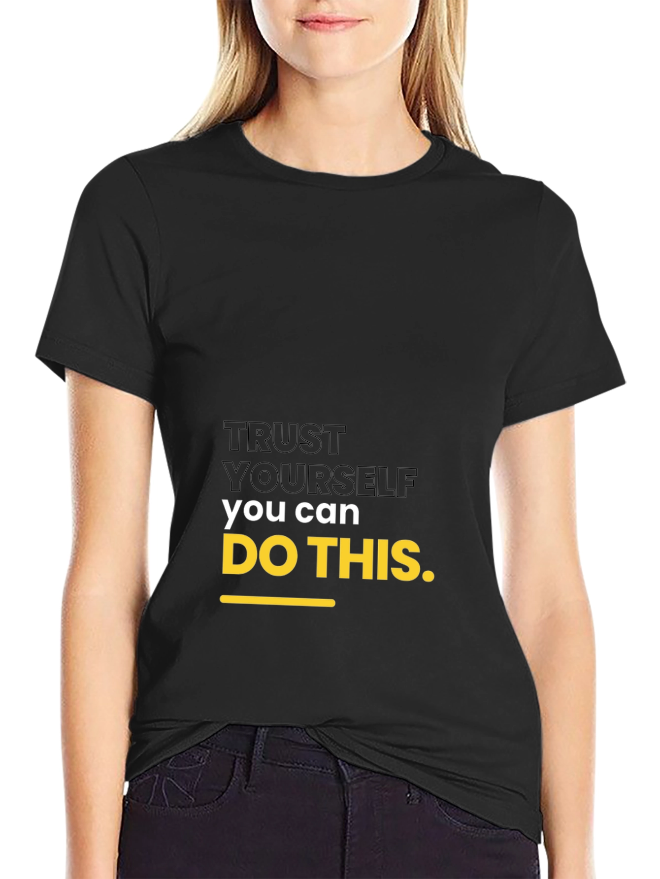 Motivational Black T-Shirt: Trust Yourself