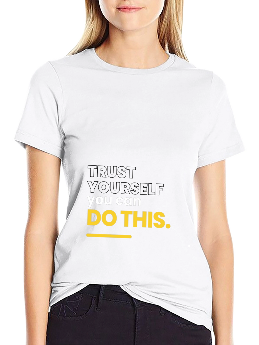 Motivational Black T-Shirt: Trust Yourself