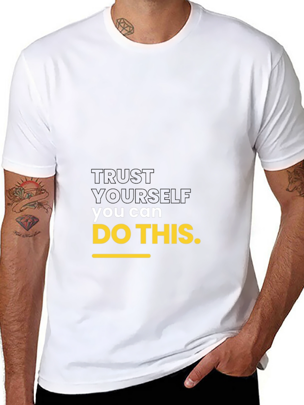 Motivational Black T-Shirt: Trust Yourself