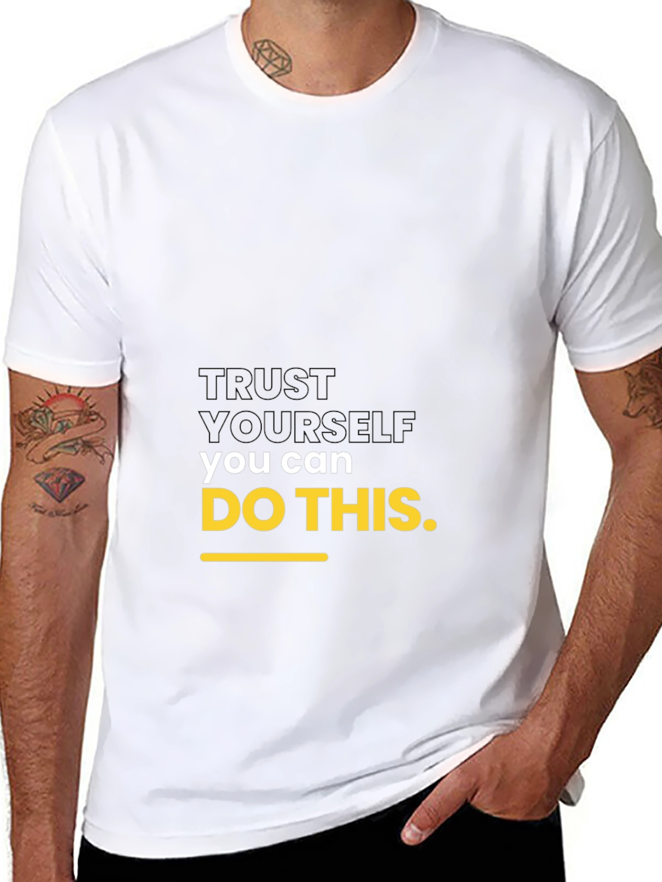 Motivational Black T-Shirt: Trust Yourself