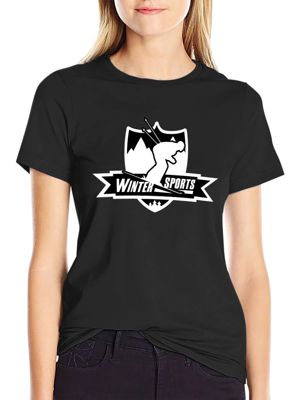 Winter Sports Skiing Graphic T-Shirt
