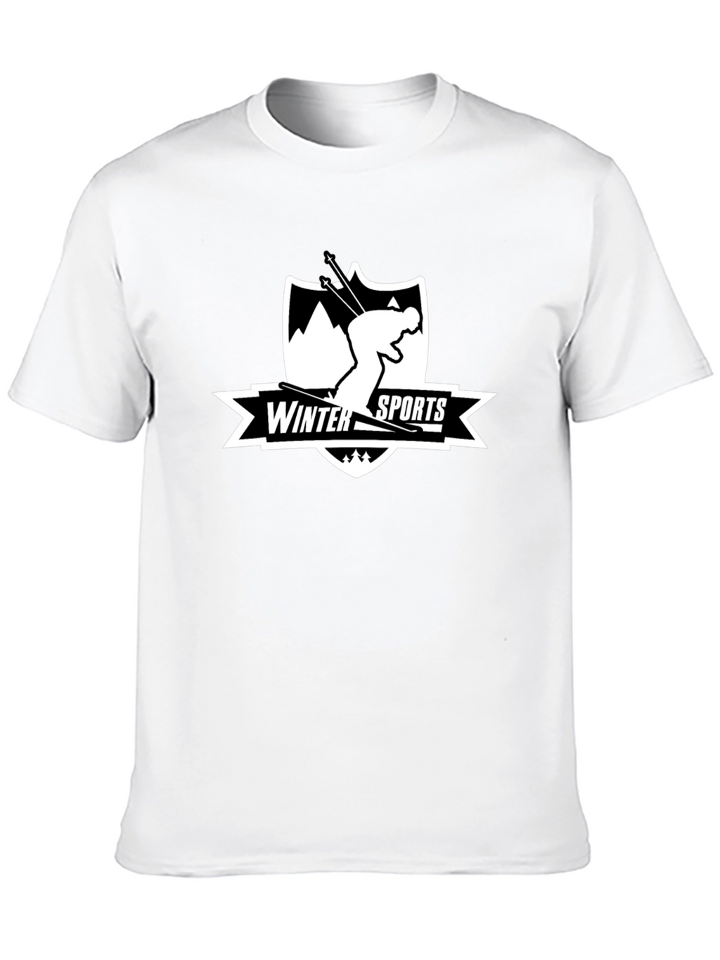 Winter Sports Skiing Graphic T-Shirt