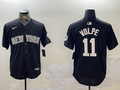 Men's New York Yankees Anthony Volpe #11 Black Replica Player Jerseys