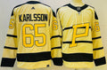Men's Pittsburgh Penguins Erik Karlsson #65 Yellow Game Jerseys