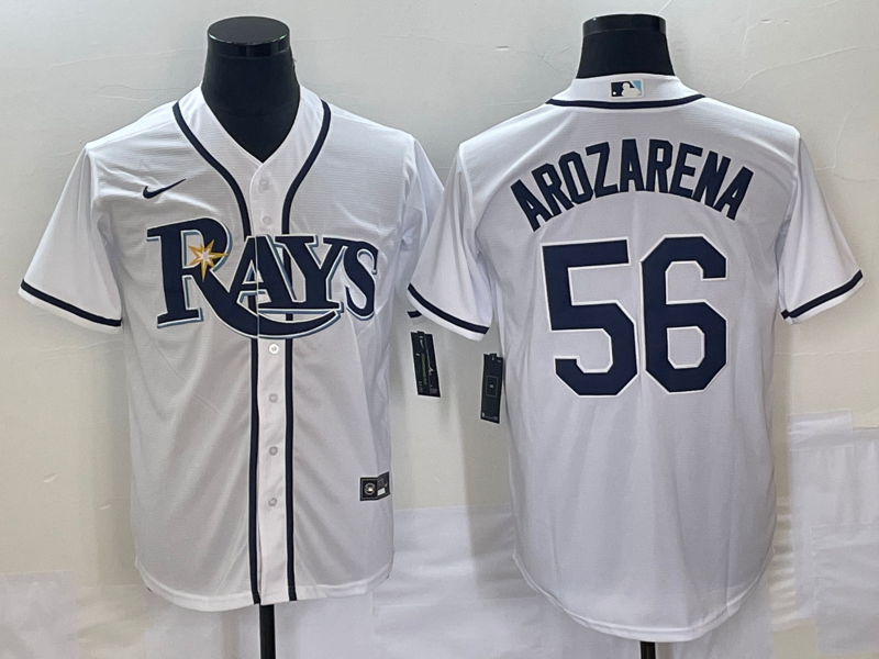 Men's Tampa Bay Rays Randy Arozarena #56 White Replica Player Jerseys