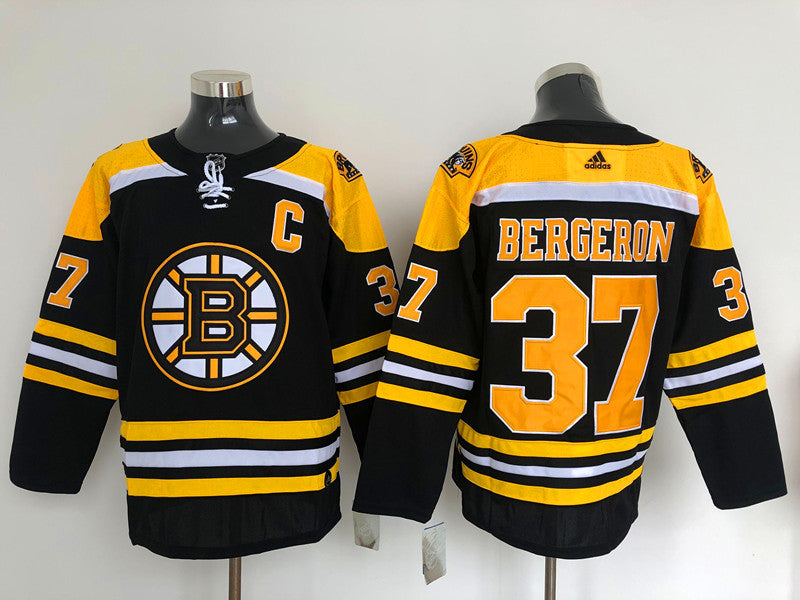 Men's Boston Bruins Patrice Bergeron #37 Black Jerseys