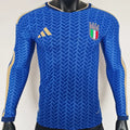 2026/27 Italy Home Blue Player Version Long Sleeve Soccer Jersey Front